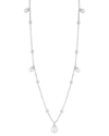 Sphera Milano Silver 4-6mm Pearl Charm Necklace