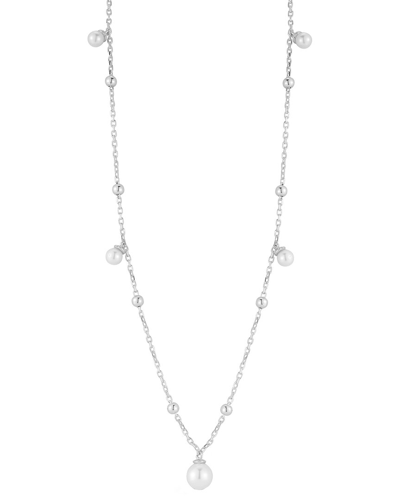 Sphera Milano Silver 4-6mm Pearl Charm Necklace