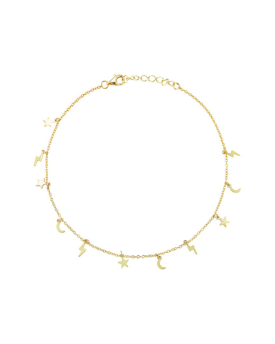Sphera Milano 14k Over Silver Celestial Charm Anklet