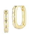 Sphera Milano Oval Cubic Zirconia Hoop Earrings