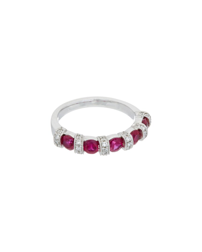Diana M. Fine Jewelry 18k 1.40 Ct. Tw. Diamond & Ruby Ring In Gold