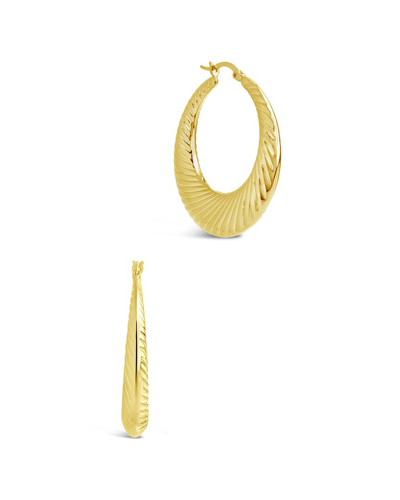 Sterling Forever 14k Plated Delia Hoops