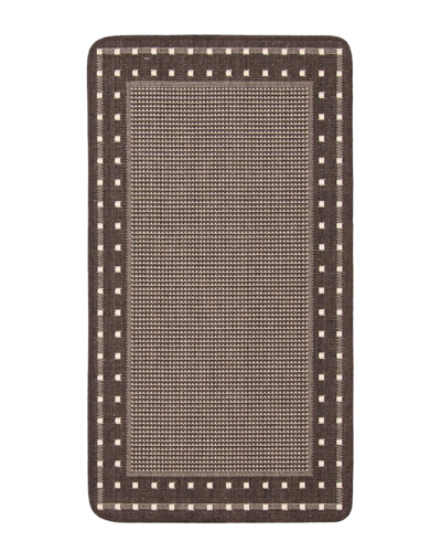 Ecarpet Nadia Textured Anti-slip Mat In Chocolate