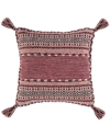 Surya Trenza Polyester Pillow In Pink