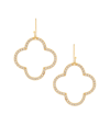 RIVKA FRIEDMAN RIVKA FRIEDMAN 18K PLATED CZ CLOVER EARRINGS