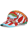 Dolce & Gabbana Carretto Print Baseball Cap In Orange
