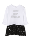 GIVENCHY EMBROIDERED-LOGO DETAIL COTTON DRESS