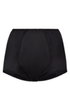 Dolce & Gabbana Satin-finish High-waisted Briefs In Black