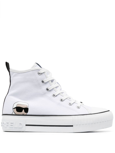 Karl Lagerfeld Kampus Max Ikonik Karl Sneakers In White