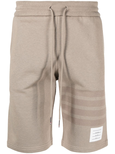 Thom Browne Tb Classic Swtshorts W Tonal 4bar Beige In Neutrals