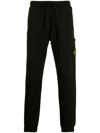 STONE ISLAND LOGO-EMBROIDERED COTTON TRACK PANTS