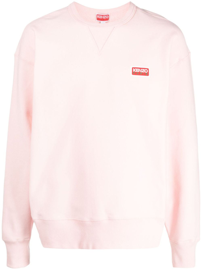 Kenzo Logo-print Cotton Sweatshirt In Pink