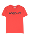 LANVIN ENFANT CURB LOGO-EMBROIDERED T-SHIRT