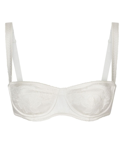 Dolce & Gabbana Lace-detail Balconette Bra In White