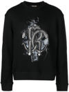 ROBERTO CAVALLI MIRROR SNAKE-PRINT SWEATSHIRT