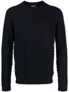 GIORGIO ARMANI CREW-NECK KNITTED JUMPER