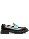 Camper Walden Leather Loafers In Black