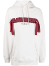 Lanvin Oversized Logo-appliqué Hoodie In Grey