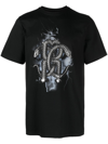 ROBERTO CAVALLI MIRROR SNAKE-PRINT T-SHIRT