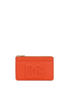 DOLCE & GABBANA DG-LOGO ZIPPED LEATHER WALLET