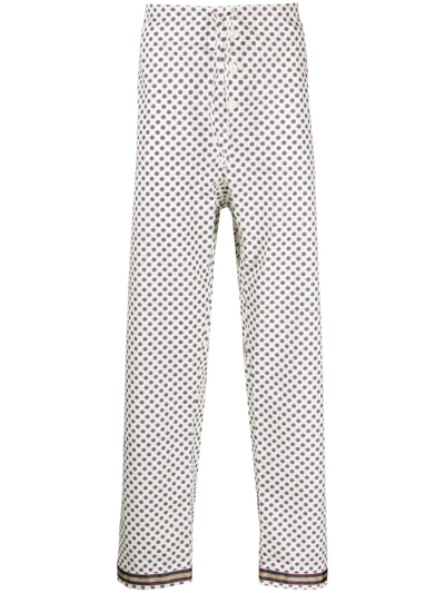 Bode Off-white Petit Motifs Pyjama Pants In Neutrals