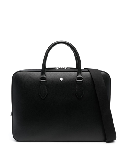 Montblanc Sartorial Leather Document Case In Black