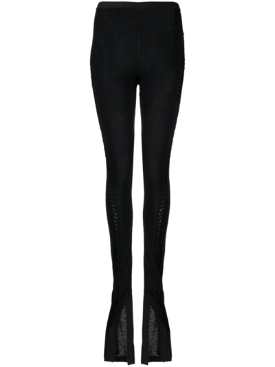 Rick Owens Carmen Flared Trousers In 09 Black