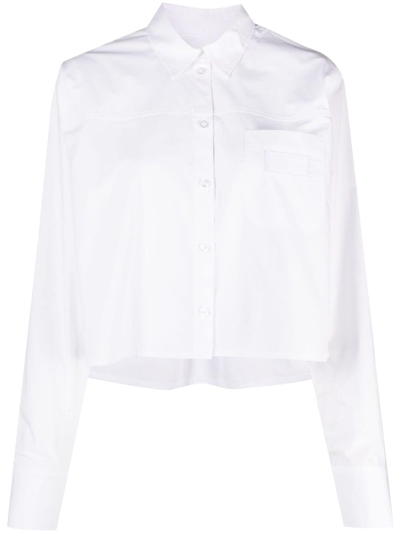 Remain Cropped Organic Cotton Shirt In White