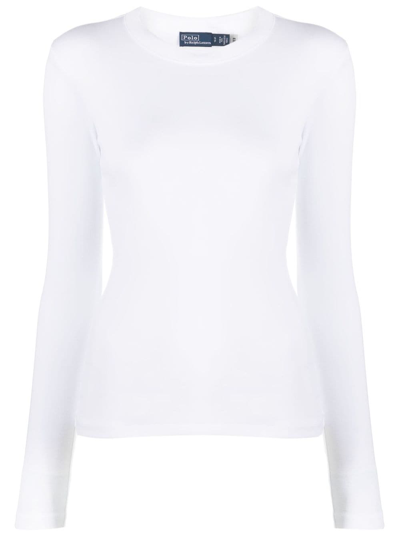 Polo Ralph Lauren Long-sleeve Cotton T-shirt In White