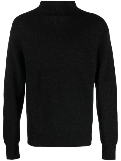 Studio Nicholson Merino Wool Roll-neck Jumper In Grey