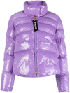 Pinko Quilted Zipped Puffer Jacket In Purple