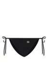 DOLCE & GABBANA LOGO-PLAQUE SIDE-TIE BIKINI BOTTOM