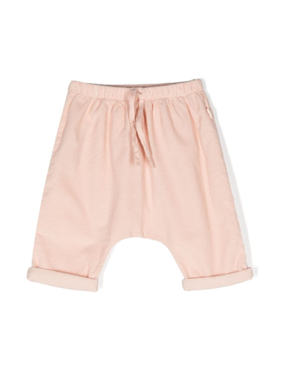 Teddy & Minou Babies' Cotton Corduroy Trousers In Pink
