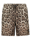 DOLCE & GABBANA LEOPARD-PRINT SWIM SHORTS