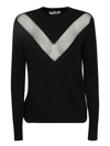 Alexander Mcqueen Black Ribbedsweater In Black