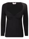 Alexander Mcqueen Inserted-bra Detail Top In Black