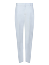 Alexander Mcqueen Blue Tailored Cigarette Pants In Green