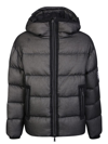 Dsquared2 Nylon Down Jacket With Logo Patch In Black