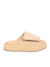 Gia Borghini Touch Strap Chunky Slides In Yellow