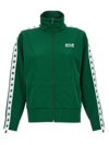 Golden Goose Star Zipped Track Jacket Denise Triacetate Logo Star Strip In Green