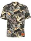 Heron Preston Camouflage Mock-neck T-shirt In Green