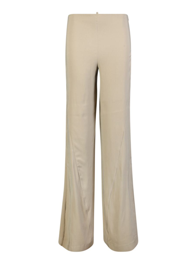 Jacquemus Soffio Flared Trousers In Beige