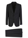 Lardini Wool Single-breasted Suit In Black