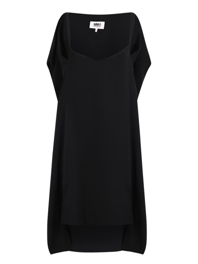 Mm6 Maison Margiela Dress With An Asymmetrical Design By In Black