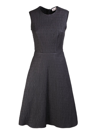 Moncler Quilted Sleeveless Flared Dress In Multi