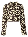 Nanushka Brown Cropped Jacket In Multi