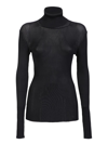 Off-white Helvetica Logo Turtleneck Sweater In Black