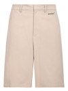 Off-white Single Arrow Skate Shorts In Beige