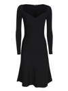 Stella Mccartney Midi Dress With Sweetheart Neckline In Black