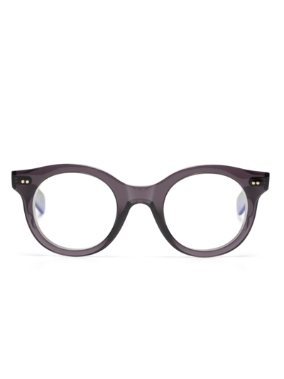 Cutler And Gross Polished Round-frame Glasses In Grey